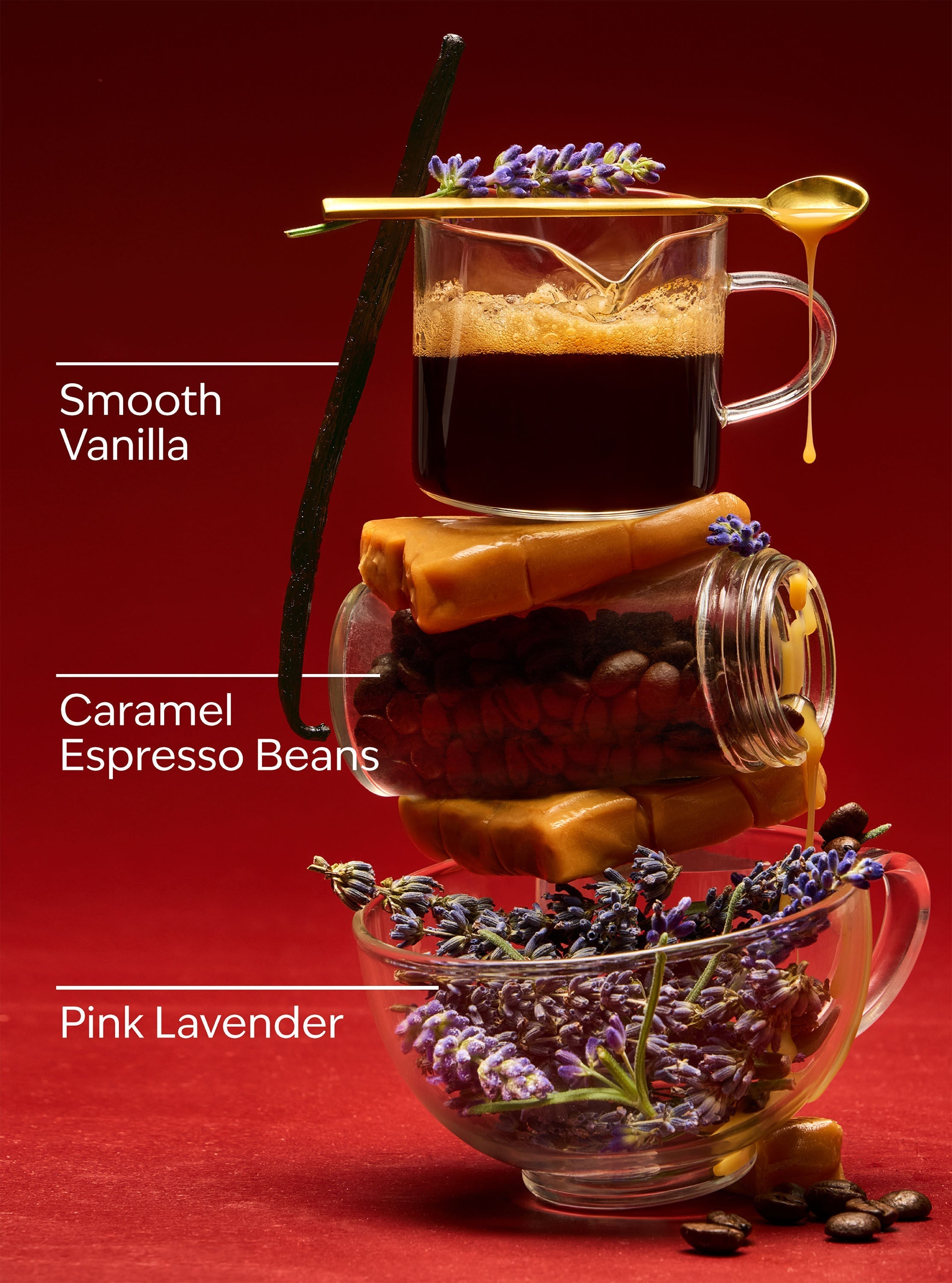 Pink Lavender & Espresso Single Wick Candle