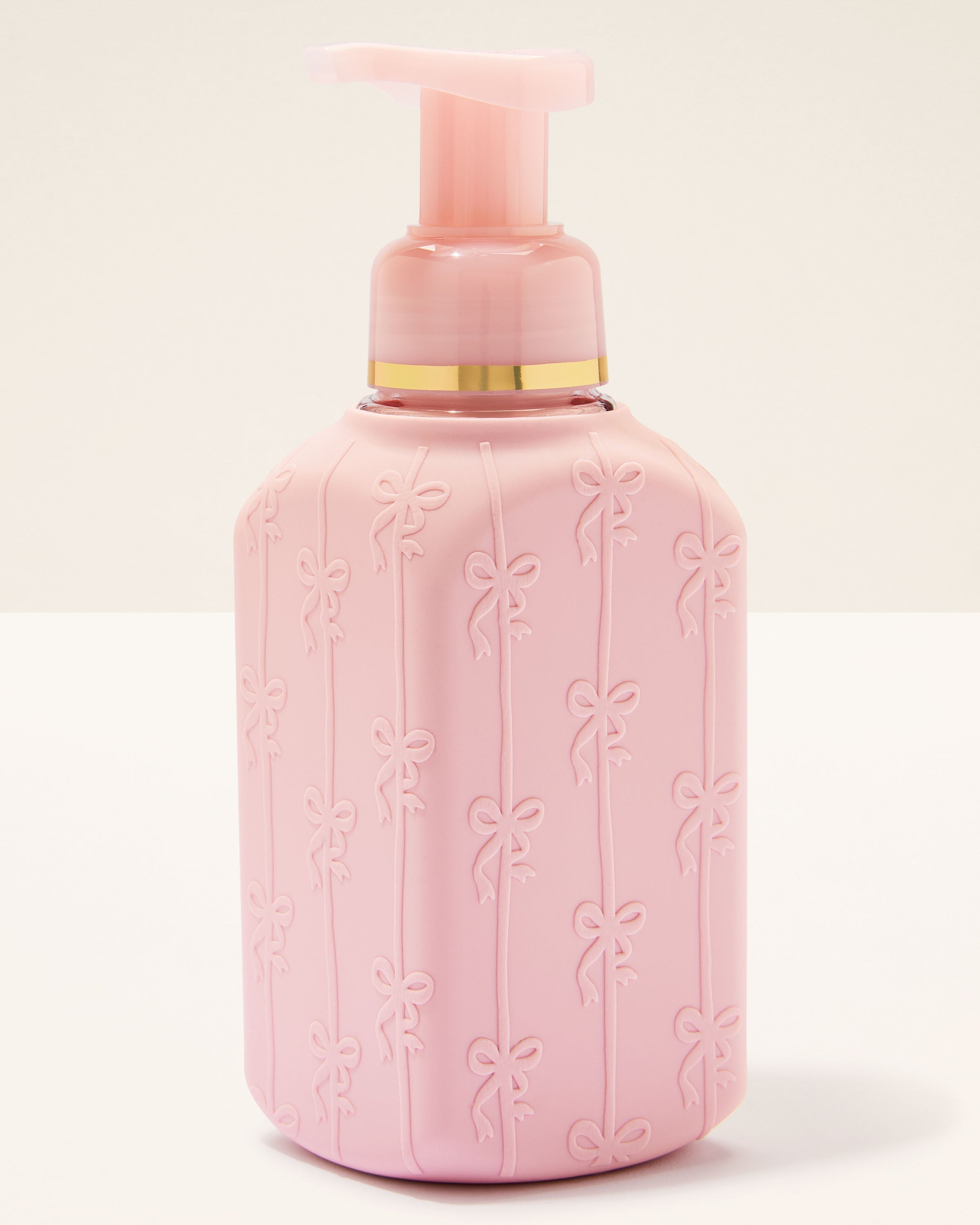 Pink Silicone Bows Gentle & Clean Foaming Hand Soap Dispenser