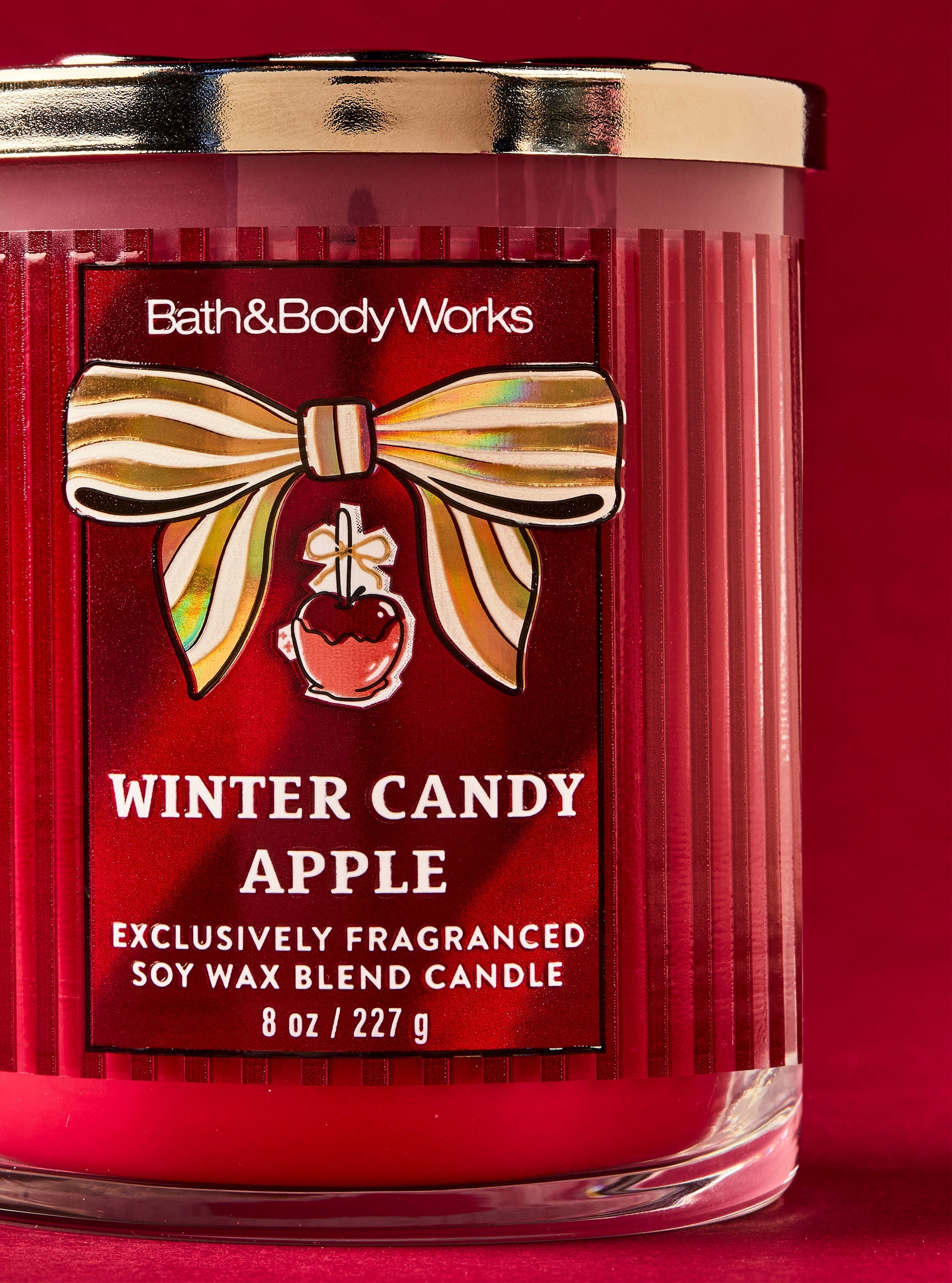 Winter Candy Apple Single Wick Candle