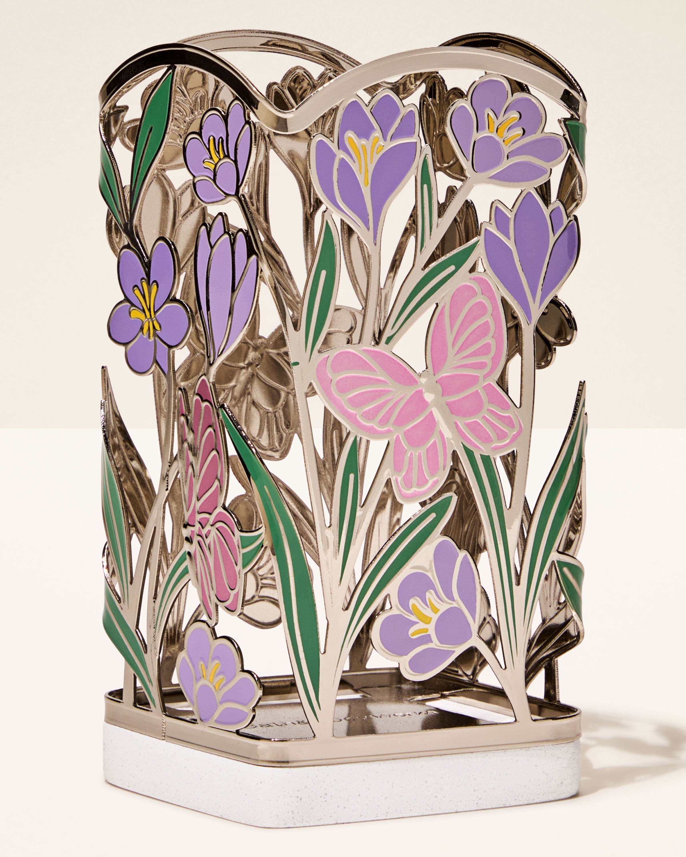 Shimmery Butterflies & Flowers Soap Holder