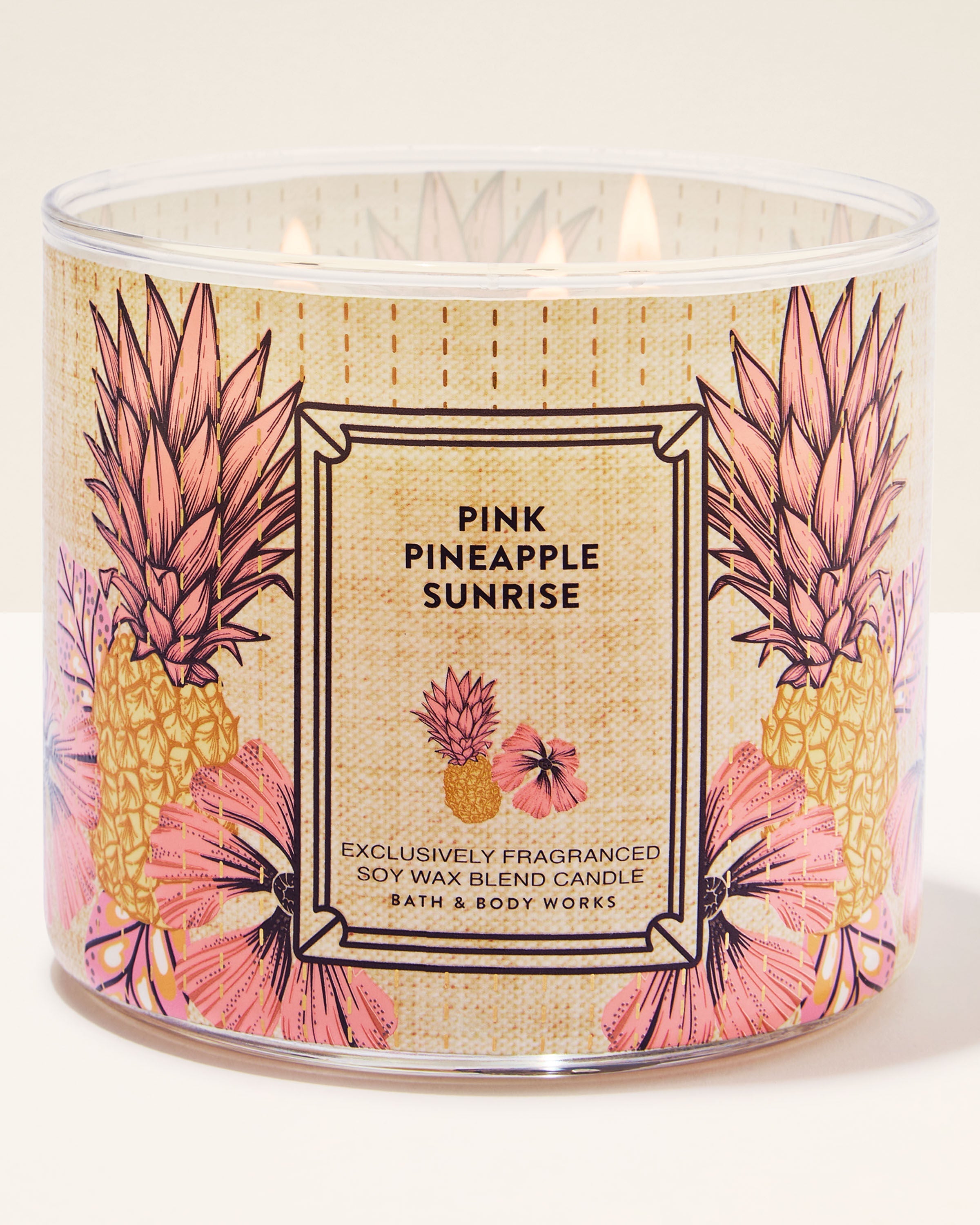Pink Pineapple Sunrise 3-Wick Candle